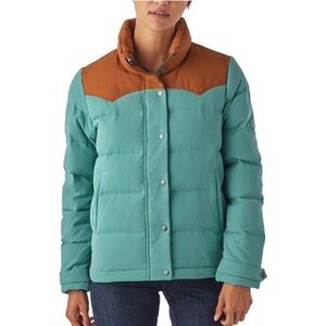 Patagonia Bivy Coat Mogul Blue/Burnt Orange Womens Small